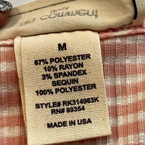 No Comment NY LA Big Girls' Sequin Striped/Floral Top Size M - Picture 6 of 6